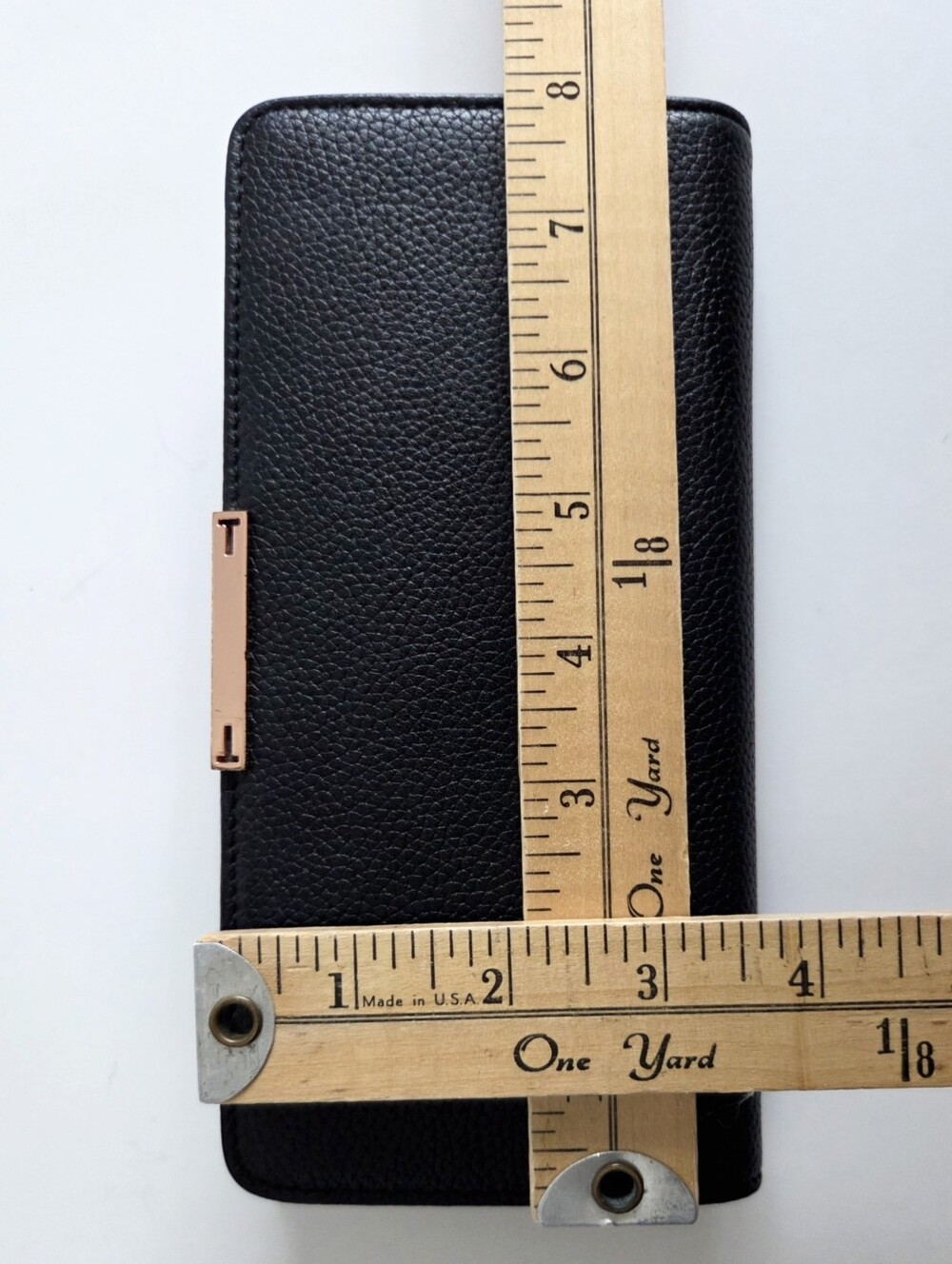 Ted Baker London Black Leather Zip Around Long Wallet With Rose Gold Hardware - Picture 13 of 16